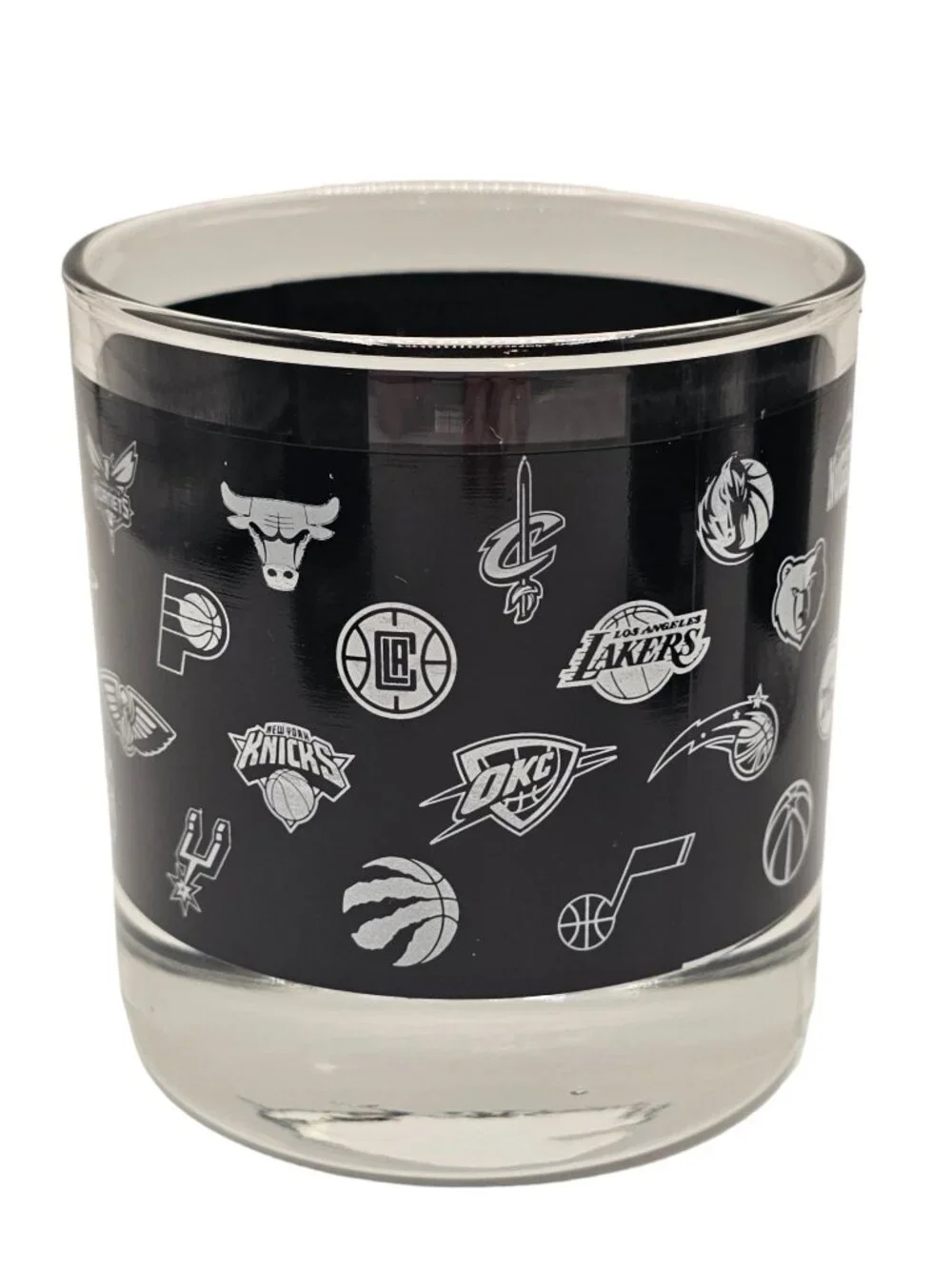Jack Daniels Highball / Whiskey Rocks Glasses, with NBA Team Logos Set of 4